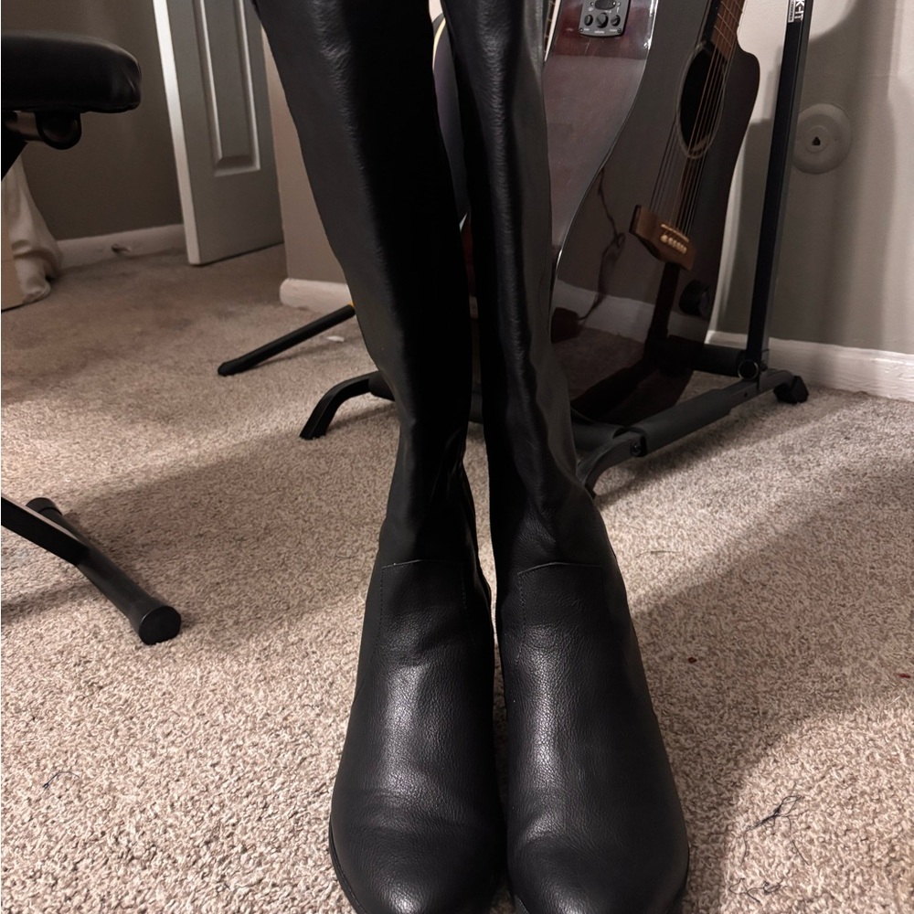 Lane Bryant Black Knee Boots